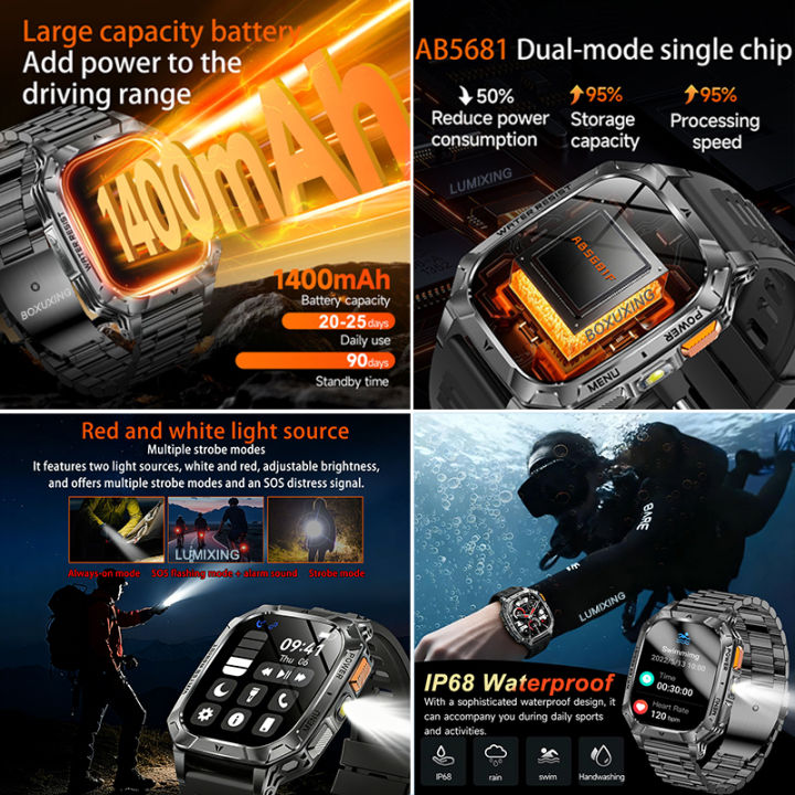Robust%20%20Smartwatch%201400%20mAh%20Battery%20Fitness%20Tracking%20IP68%20Waterproof%20Tactical%20Sports%20Flashlight%20Men%20BT%20Call%20Smart%20Watch%20-%20Image%203