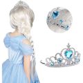 Vicloon Elsa Princess Tiara, Tiara Crown and Fairy Wand Elsa Dress Up Accessories Set for Party.
