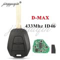 jingyuqin Remote Car Key Contro Fit for ISUZU D-Max M-UX 433.92Mhz ASK ID46 Chip TOY43 2Buttons Auto Key Fob Replacement. 