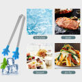 Mini Tong Silicone Hand Shape Food Tongs Stainless Steel Kitchen Tongs for Serving Food Ice Cube Fruits Sugar Barbecue BBQ.