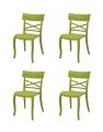Supreme CRUZ Heavy Moulded Plastic Cafeteria Design Chair( Set of 4 Chairs). 