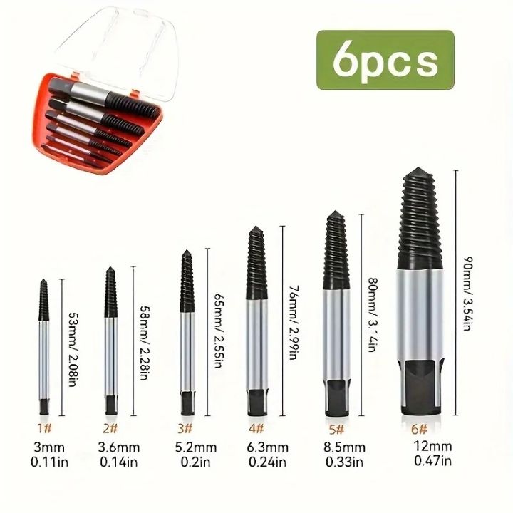 5/6pcs%20Screw%20Extractor%20Metal%20Drill%20Bit%20Set%20Damaged%20Screws%20Remover%20Extractor%20Woodworking%20Tools%20Broken%20Bolt%20Water%20Pipe%20Extractor%20-%20Image%203