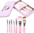 Hello Kitty 7 Pieces Brush Set, Mini Makeup Brush Set With Box. 