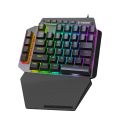 E-YOOSO K700 RGB One-handed Mechanical Gaming Wired Keyboard Red Switch 44 Key Programmable Games for Computer PC Laptop. 