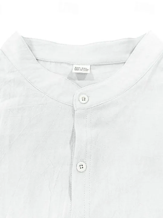 Minimalist%20Men's%20White%20Linen%20Button-Down%20Shirt,%20Stand%20Collar,%20Modern%20Office%20&%20Weekend%20Essential%20-%20Image%204