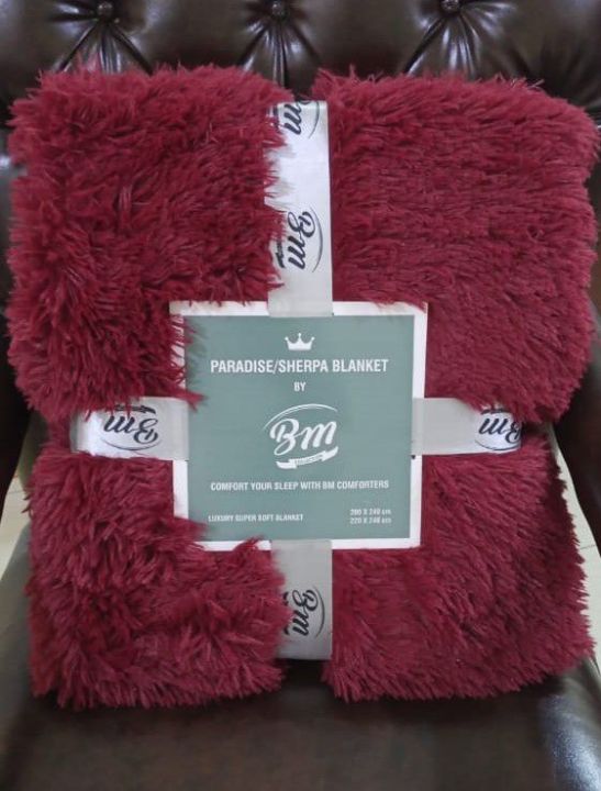 TBH paradise Sherpa shaggy blanket bouble ply with furr