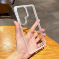 HD Transparent Acrylic Case For Samsung Galaxy S25 S24 Ultra Plus Metal Camera Ring Silicone Bumper Armor Shockproof Hard Cover. 