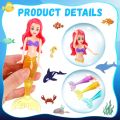 4 Pieces Mermaid Dive Toys Mermaid Bath Toys Colorful Mermaid Pool Toys Swimming Pool Games for Toddlers Boys Girls Teens Adults. 