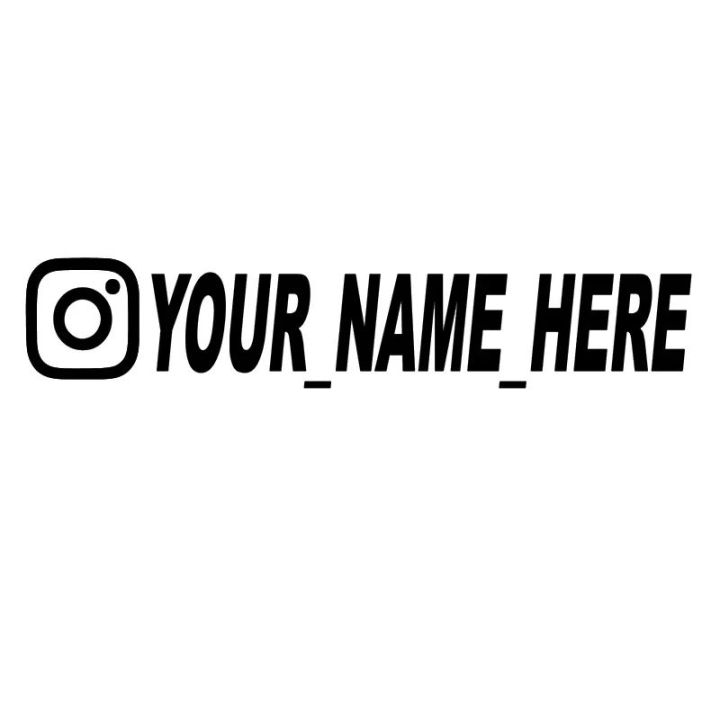 Personalized Instagram Car Sticker Vinyl Decals Motorcycle Car Stickers ...