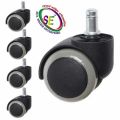2"(5 pes Swivel 1set)chair Wheel(push-10mm) universal plastic pu super Quality All types of office computer chairs and boss chairs wheels heavy quality Will 360° degrees rotate .5 pes Weight Capacity -250kg. 