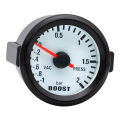 -1~2BAR Turbo Boost Gauge BAR 2" 52mm Car Gauge Blue LED Light Pointer Turbo Boost Meter with Sensor for Gasoline Car 12V. 