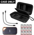 External Hard Drive Case for SanDisk Extreme Portable SSD 1TB 2TB 4TB 500GB External Solid State Drive， Bag for 2 SSD (Box Only). 