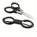 1Pcs Versatile Stainless Steel Folding Scissors - Retractable, Durable, and Portable for Travel,Outdoor & Daily Needs. 