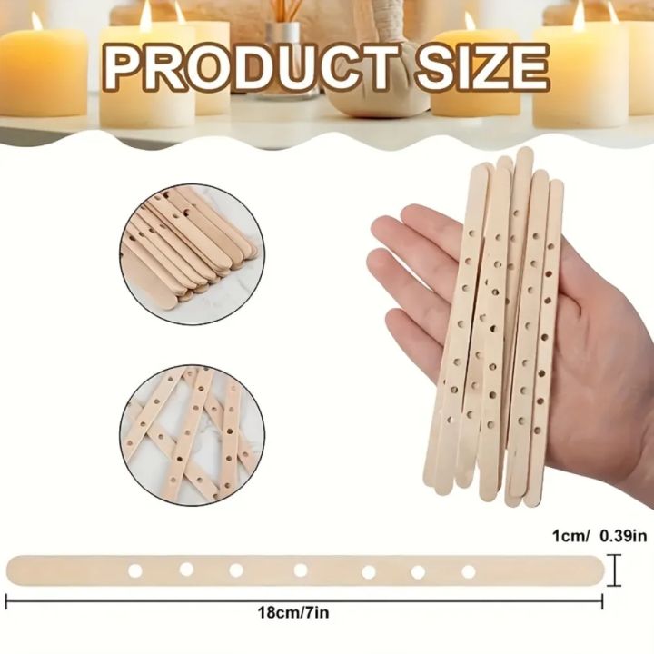 10/20/50pcs%20Wooden%20Candle%20Wick%20Holders%20Candles%20Mold%20Fixed%20Bracke%20Porous%20Wooden%20Holders%20Centering%20Device%20Bar%20for%20Candle%20Making%20-%20Image%202