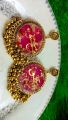 Jhumka, jhumka earrings, Jhumky,Resin jhumka earrings with rose petals,Resin poetry jhumka, Handmade jhumky,Drop earrings for girls, Customized resin jhumka with calligraphy, Trending jhumka earrings,Resin jewelry, Handmade jewelry. 