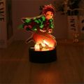 Anime Figures 3D Lamp Tanjirou Nezuko Zenitsu Led Night Light Remote Control Smart Touch Lamp Room Decor Birthday Christmas Gift. 