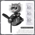 Head shaking rotating propeller plane cool fun dog pilot car air freshener accessories decoration perfume diffuser fragrance men. 