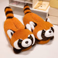 Cute Red Panda Fox Shoes Women Men Winter Slippers Warm Plush Soft Sole Girls Indoor Home Floor Slipper Women Cartoon Footwear. 