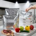 HUAHUABag of 10 Large Aluminum Foil Food Storage Bags; Reusable, Fresh-Keeping, Leakproof Freezer Safe Ziplock Pouch.HUAHUA.