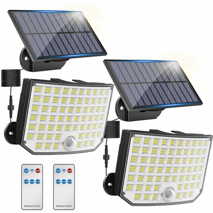 100/160/256LED Outdoor Solar Light With Motion Sensor Remote Control 3