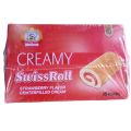 CREAMY SWISS ROLL CAKE 10 WALA WITH STRAWBERRY FLAVOR 1×15 PIECES. 