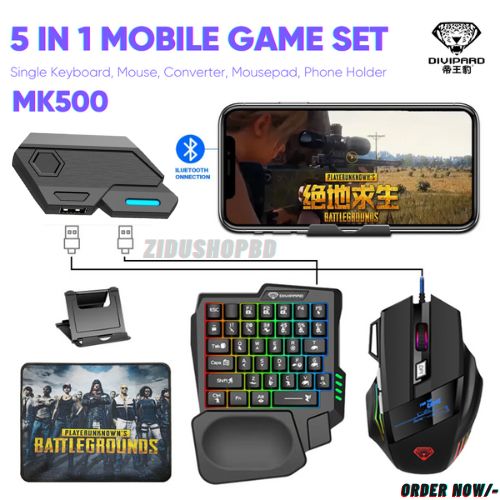 Mix Se+ 5 in 1 RGB Mobile Game Keyboard Mouse Combo Pack MK500 | Daraz ...
