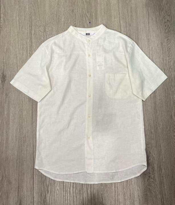 Uniqlo%20Men%20Chinese%20Collar%20Linen%20%F0%9F%92%AF%20%20%20The%20Fabric%20Is%20Very%20Good,%20Beautiful%20Shape,%20Front%20Buttons,%20Has%20a%20Pocket%20on%20One%20Side%20of%20the%20Chest.%20This%20Model%20Looks%20Great%20on%20Anyone%20Who%20Wears%20It.%20-%20Image%206