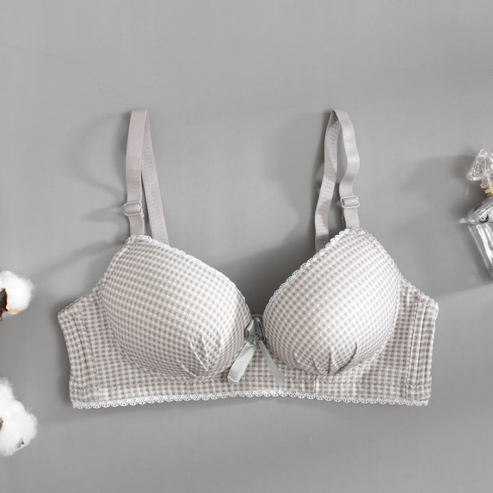 Japanese%20Underwear%20Female%20Small%20Breasts%20Gathered%20Thin%20Section%20Underwear%20Comfortable%20Breathable%20Girls%20Plaid%20Bra%20-%20Image%205