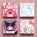 Sanrio Hello Kitty Mirror Portable Small Mirror Kuromi Portable Folding Mirrors Double-Sided Pattern Makeup Gift For Girl. 