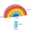 DIY children's wooden rainbow toy creative wood rainbow stacked balance blocks baby toy Montessori educational toys for children. 