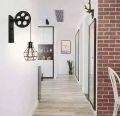 Black Wall Lamp , Wall Pulley , Pendant Wall Lamp , Wall Light. 