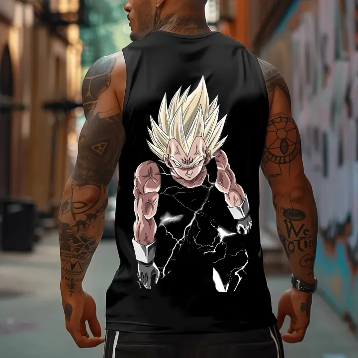 Dragon%20Ball%20Z%20Men's%20Vest%20Tank%20Top%20Vegeta%20Summer%20Japanese%20Anime%20Spring%20and%20Autumn%20Sports%20Fitness%20Running%20Trendy%20Sleeveless%20Top%20-%20Image%203