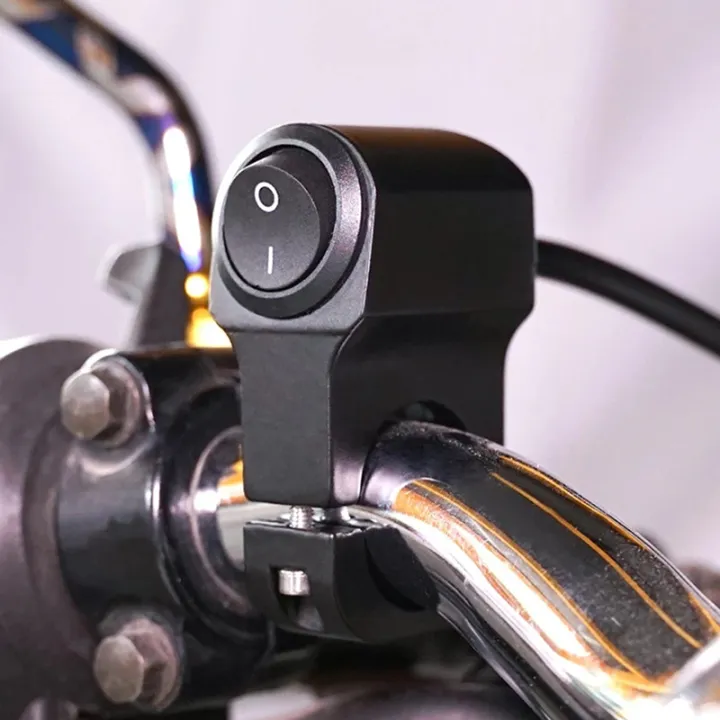 Motorcycle%20Handlebar%20Headlight%20ON/OFF%20Switch%20Scooter%20ATV%20Aluminum%20Alloy%202-Wire%20Black%20Light%20Waterproof%20Switchs%2012V%20-%20Image%203