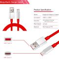 Original Oneplus 6.5A USB to C Cable  for 9 9R Nord N10 CE 5G Warp Charge Type-C Dash Cable 6A Fast Charge For One Plus 8 7 Pro 7t 7 T 6t 6 Warp Charger. 