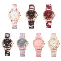 Watch for women with Colorful flowers small fresh printed belt Fashion Ladies Quartz Watch Exquisite watch часы женские. 