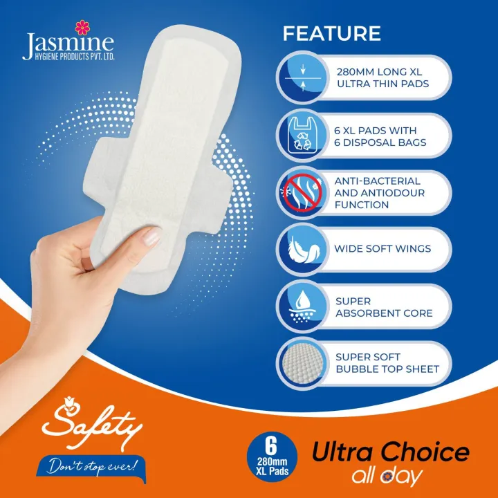 Safety%20Ultra%20Choice%20XL%20Sanitary%20Pads%20-%206%20Pcs%20-%20Image%203