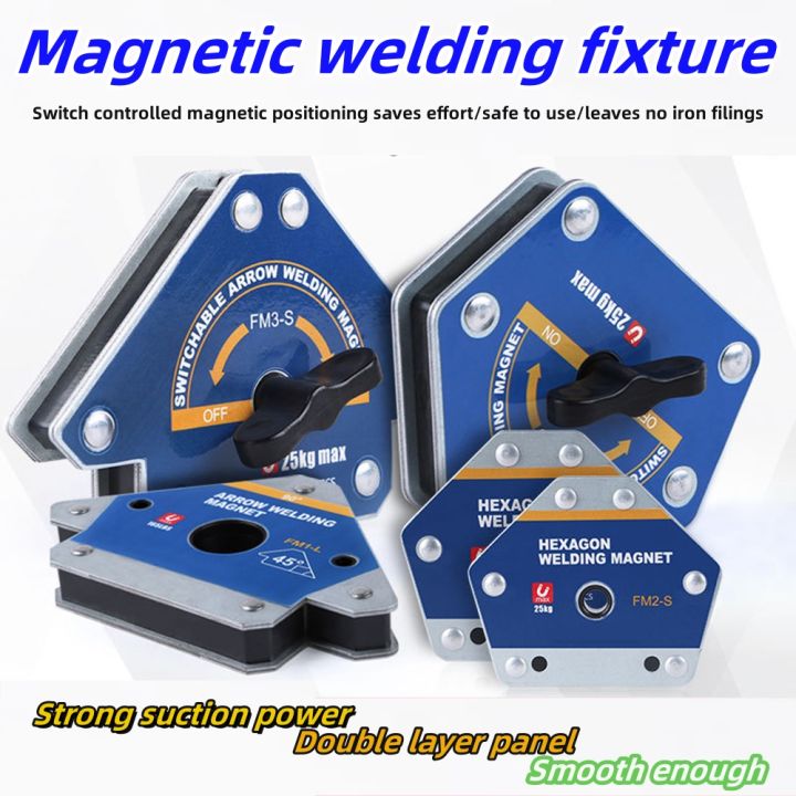 Strong Magnetic Welding Ground Clamp – No Clamping Required, 500A Capacity, Copper/Alloy Steel, Hands-Free For Curved Or Flat Surfaces