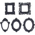5 Pcs Resin Frame Gothic Photo Frame Black Antique Picture Frame Wall Gallery Picture Frame Home Photography Decoration. 