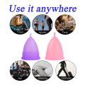 4-Piece Set Women Menstrual Cup Silicone Period Cup Feminine Hygiene Menstrual Collector Reusable Menstrual Bowl+Folding Cup.