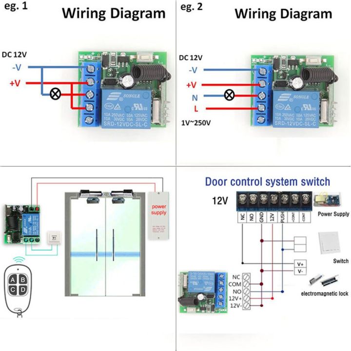 433%20Mhz%20Universal%20Gate%20Remote%20Control%20Switch%20DC%2012V%2010A%20Relay%20Receiver%20Mini%20Module%20Remote%20Control%20for%20Gate%20LED%20Garage%20Door%20-%20Image%202