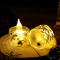 Crystal LED Flameless Candle Light – Battery Operated Tealight for Wedding, Party, Christmas, Halloween Decor. 