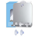 Acrylic Unbreakable Travel Mirror with Razor Hook Suction Cup Bathing Wall-Mounted Mirror for Shaving Washroom.