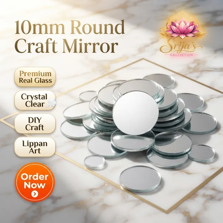 10mm%20(1cm)%20Round%20Shape%20Small%20Glass%20Mirror%20Pieces%20%7C%20Lippan%20Art,%20Embroidery,%20Jewellery%20Making,%20Mosaic%20Tiles%20&%20DIY%20Crafts%20-%20Image%202