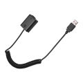 Andoer 5V USB NP-FW50 Dummy Battery Pack Coupler Adapter with Flexible Spring Cable for A7 A7II A7R A7S A7RII ILDC Camera.