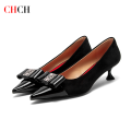 CHCH Women's High Heels Winter Anti Velvet Women's Shoes Business Dinner Black Heels 5cm.