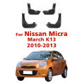 For Nissan Micra / March K13 2010 2011 2012 2013 Fender Mudguard Mud Flaps Guard Splash Flap Mudguards Car Accessories. 