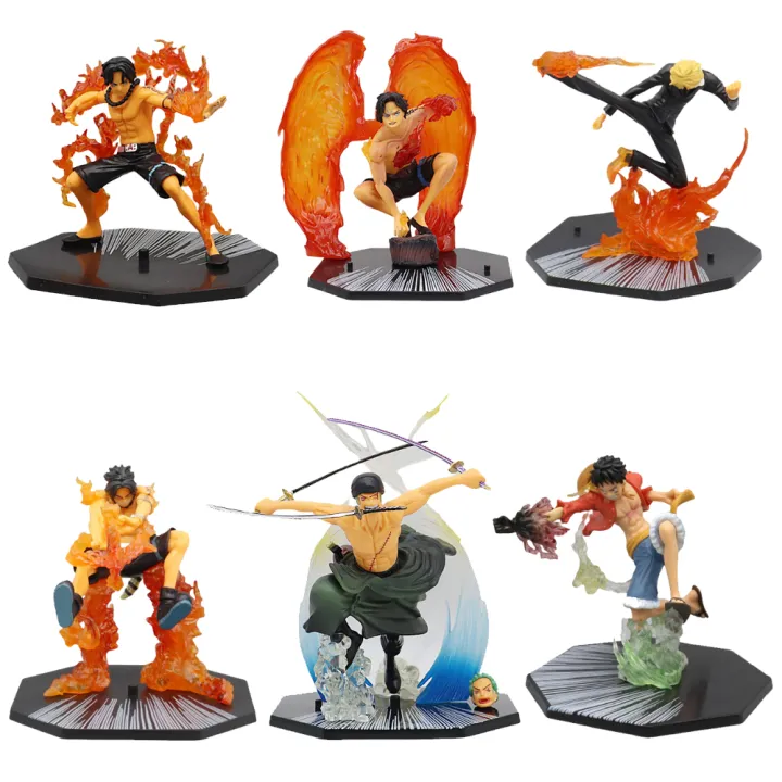 One Piece Anime Luffy Roronoa Zoro Figure Toy Sabo Portgas·D· Ace ...