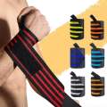 Wrist Support Band pair for Men and Women - Wrist Wraps with Thumb Loop for Weightlifting, Powerlifting, Gym, and Crossfit.. 