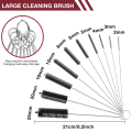10PCS Cleaning Brush Set Multifunctional Detail Nylon Brushes for Straw/Lab Tube/Sippy Cup/Pipe/Keyboard/Spray Gun/Tool Cleaning.
