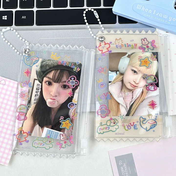 2pcs%20Dopamine%20Cute%20Graffiti%20Photocard%20Zipper%20PVC%20Case%20Polaroid%20%20Photo%20Card%20Holder%20-%20Image%202
